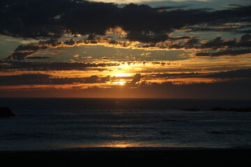 sunset over the sea