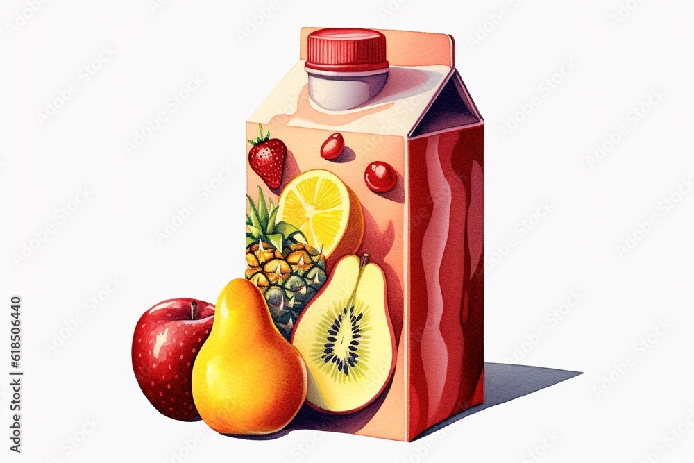 Poster juicebox isolated on white background. generated by ai.