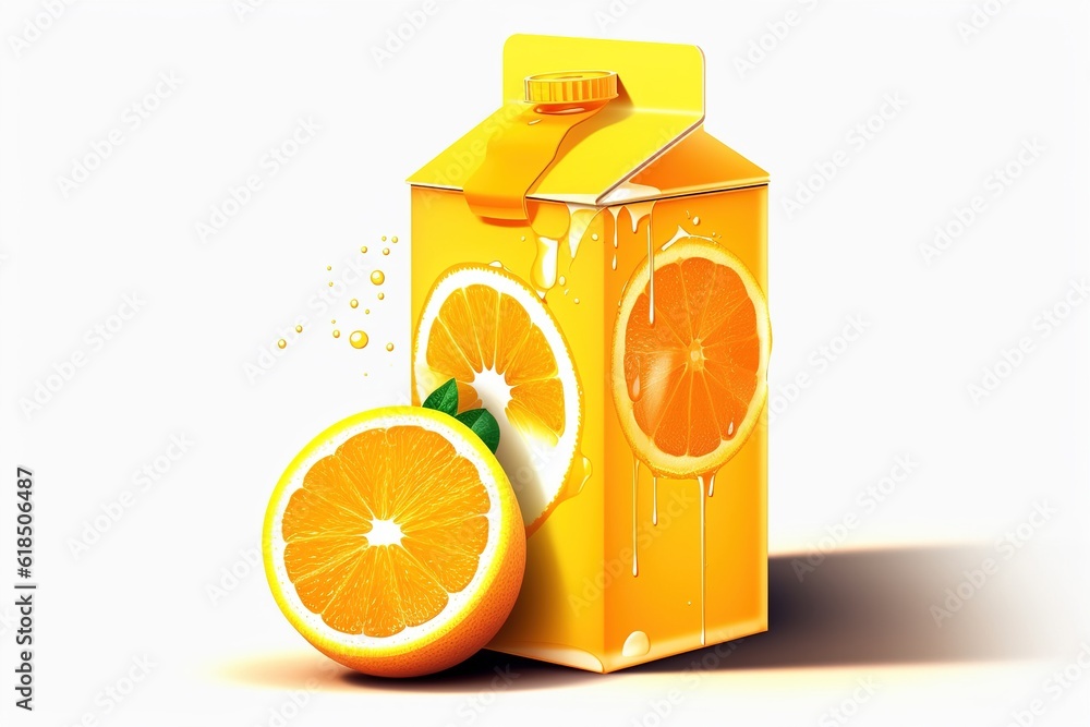 Poster juicebox isolated on white background. generated by ai.