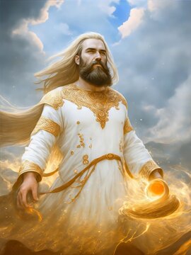 Daybog (Dajbog) is the Slavic god of the Sun, fire, god of gold, silver, and mines. Also known as Dažbog and Radgost.