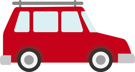 Farm House, car, red