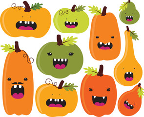 Halloween Pumpkins, Fall, Autumn, Jack O' Lanterns