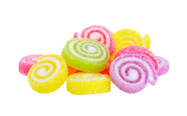 Jelly sweet, flavor fruit, candy dessert colorful on transparent png