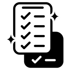 to do list glyph icon