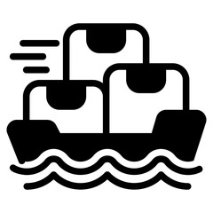 shipping glyph icon