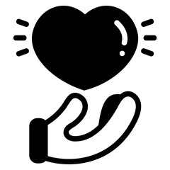 charity glyph icon