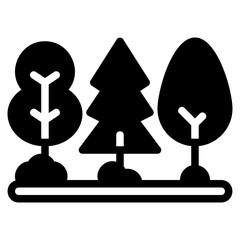forest glyph icon