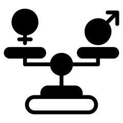 gender equality glyph icon