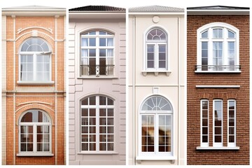 Obraz premium windows house isolated on white background. Generated by AI.