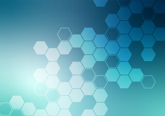 Technology hexagon pattern green gradient modern decorating background