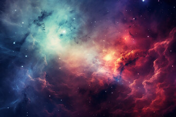 Nebula galaxy night sky background banner or wallpaper