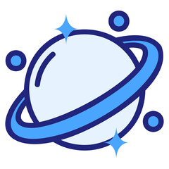 saturn blue icon © LUTFIX