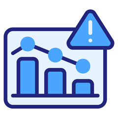 crisis management blue icon