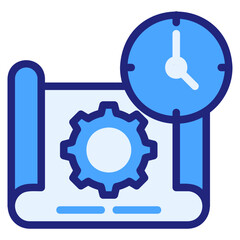 management blue icon