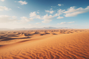 Obraz na płótnie Canvas Sahara desert aerial drone view landscape, sand dunes