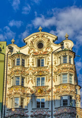 Fototapeta na wymiar View of the famous building in Innsbruck, Austria