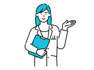 A doctor standing up front and explaining