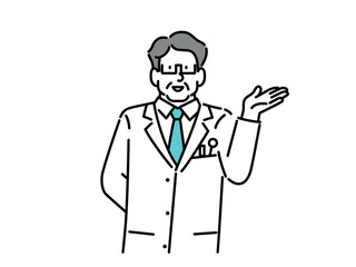 A doctor standing up front and explaining