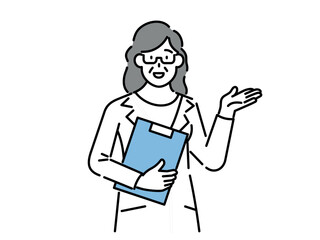 A doctor standing up front and explaining