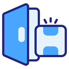 door to door blue icon