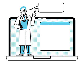 A doctor standing up front and explaining