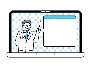 A doctor standing up front and explaining