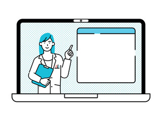 A doctor standing up front and explaining