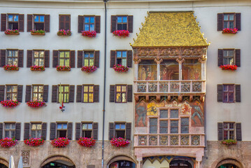 View of the famous golden roof in Innsbruck