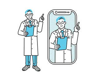 A doctor standing up front and explaining