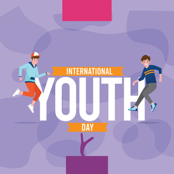 Free vector International youth day illustration