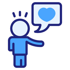 volunteer blue icon