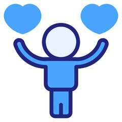 love blue icon