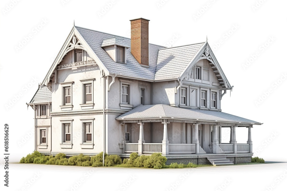 Aufkleber house isolated on white background. generated by ai.