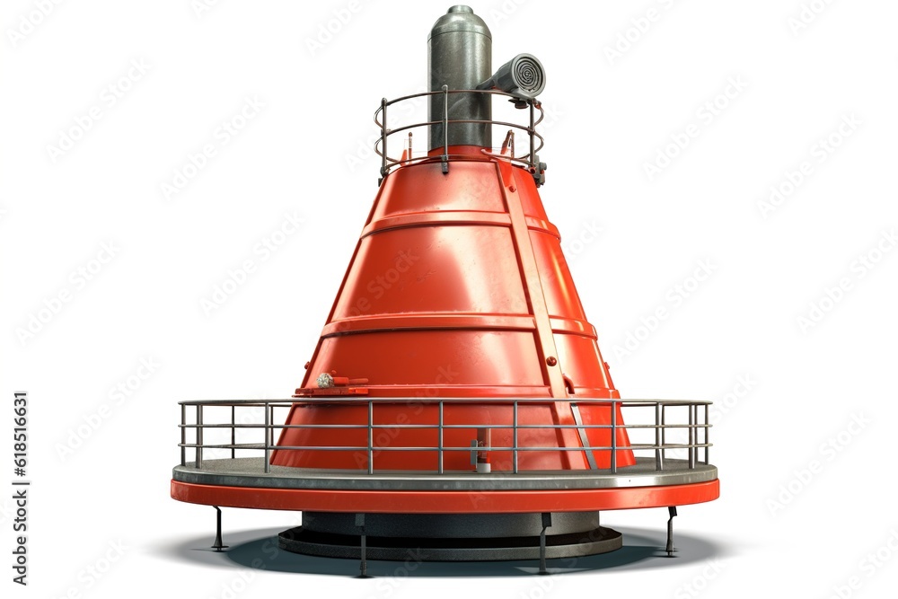 Poster lighthouse isolated on white background. generated by ai.