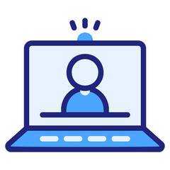 video call blue icon