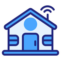 smart home blue icon