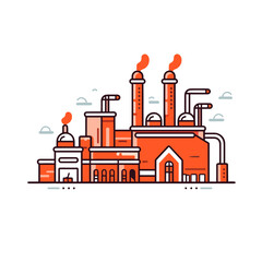 Naklejka premium Bank building vector icon illustration