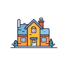 Fototapeta premium Family house vector icon illustration