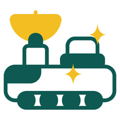 moon rover color icon icon