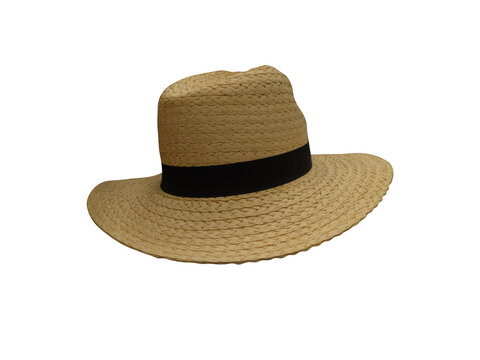 straw hat isolated on white background.