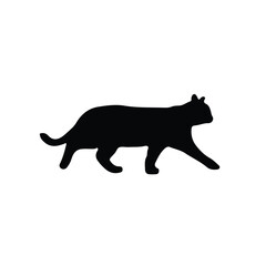 Walking cat silhouette symbol. Linear style sign for mobile concept and web design. Domestic house pet. Mammal animals