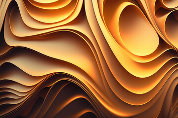 Abstract background. Abstract wavy golden color texture.