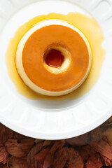 pudim de leite or condensed milk pudding, homemade delicious brazilian dessert recipe.