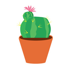 Cactus vector, clip art, and symbol. Flat design of plant  concept and simple design