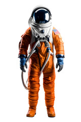 Naklejka premium astronaut suit on transparent background,cosmonaut costume png ,generative ai