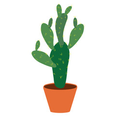 Cactus vector, clip art, and symbol. Flat design of plant  concept and simple design
