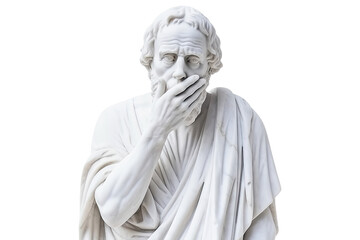 A marble statue of philosopher isolated on transparent background - Fictional Person, Generative AI - 618522094