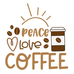 Coffee Hand drawn motivation lettering phrase in modern calligraphy style. Inspiration slogan for print and poster design. Vector illustration. . Vector illustration