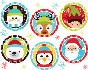Christmas Animal Stickers