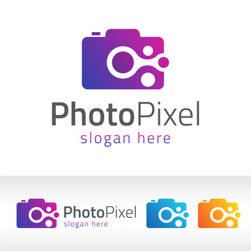 photo camera digital logo design vector icon symbol.